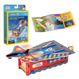 Joc Educativ STEM National Geographic puzzle 3D Lansator de avioane 53 piese